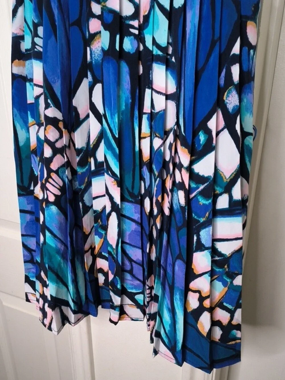 Gymboree Blue, Teal & Pink Abstract Sleeveless Kids Dress